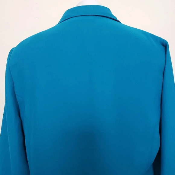 Liz Baker Vintage Blue Button Down  Shirt - Picture 4 of 11